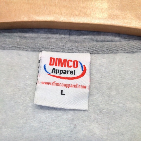 Dimco Apparel Men's Full Zip Hoodie Gray Size L Sharkey's On the Pier Florida - Picture 9 of 13
